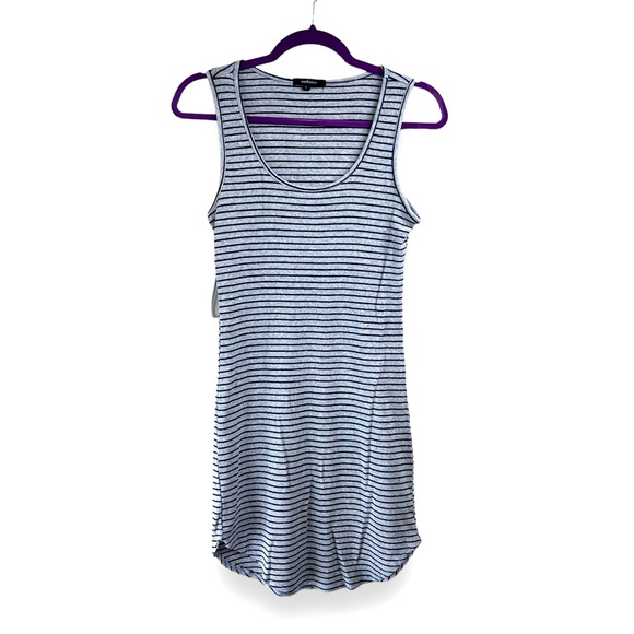 Ambiance Dresses & Skirts - Ambiance Ribbed Tank Dress Black & Grey Women’s Size Large Super Stretchy